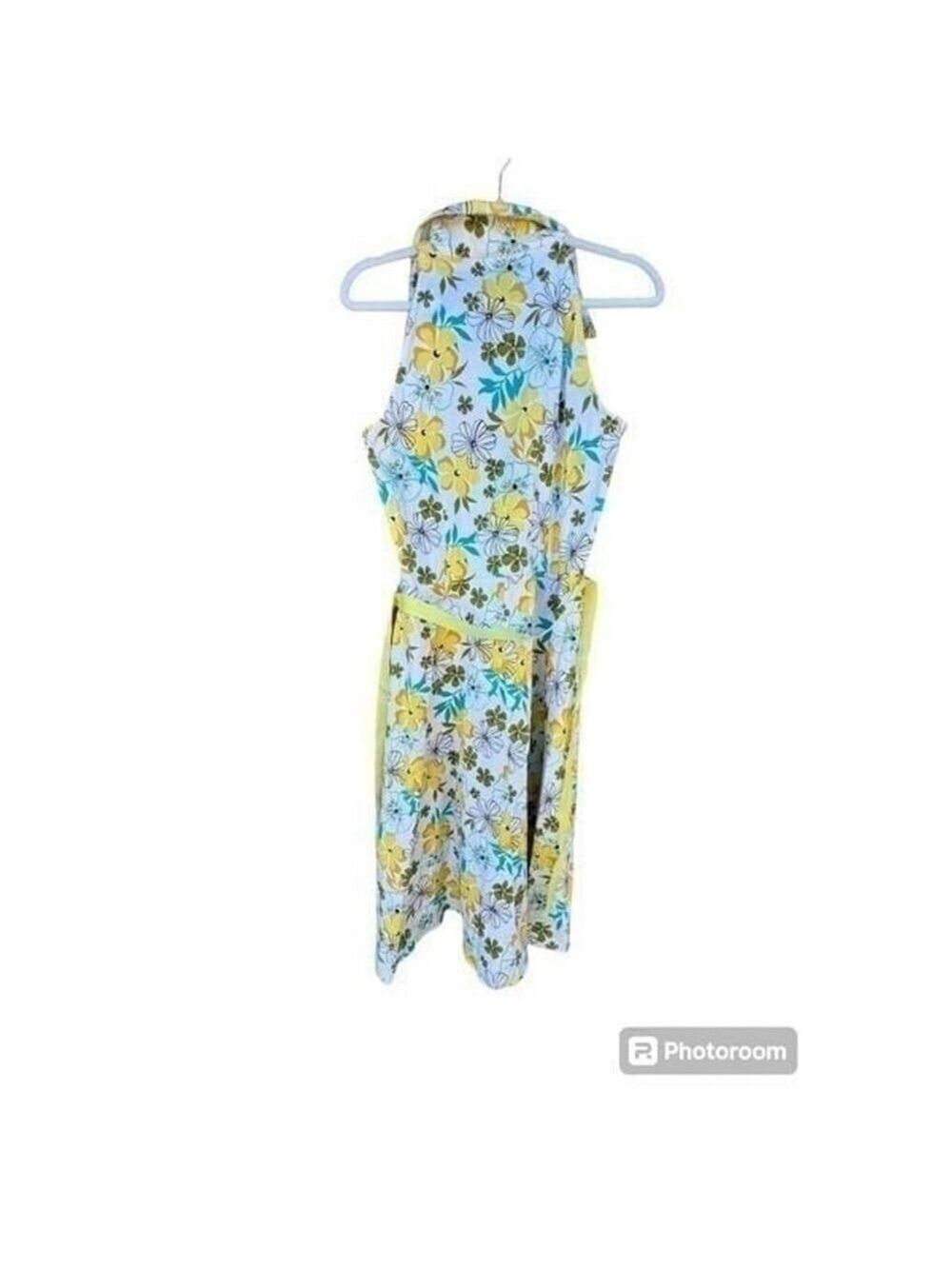 Sunny summer dress white yellow blue green 13 14 Macy's - Picture 2 of 11